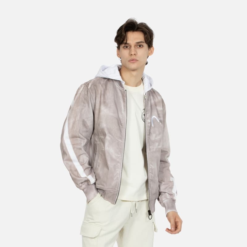 Куртка EVISU AW23 Seagull Embroidered Denim Jacket Light Grey - изображение 4
