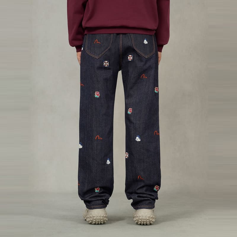 Штаны EVISU Джинсовый Синий Мужские Джинсы - изображение 4