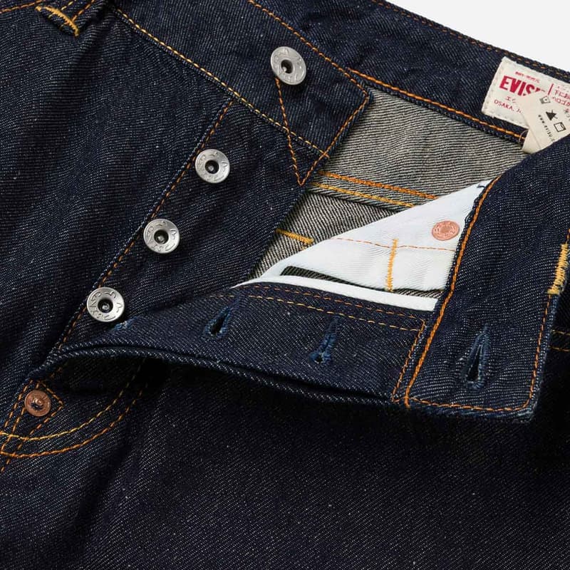 Джинсовые шорты EVISU Джинсовые синие мужские джинсовые шорты - изображение 7