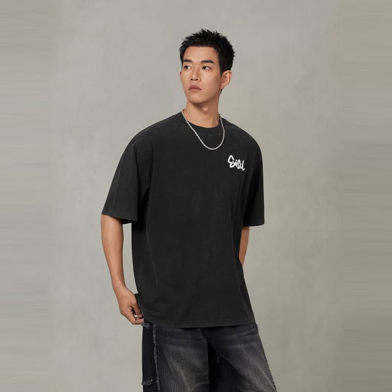 Футболка EVISU Denim Черный Мужская T-Рубашка - изображение 4