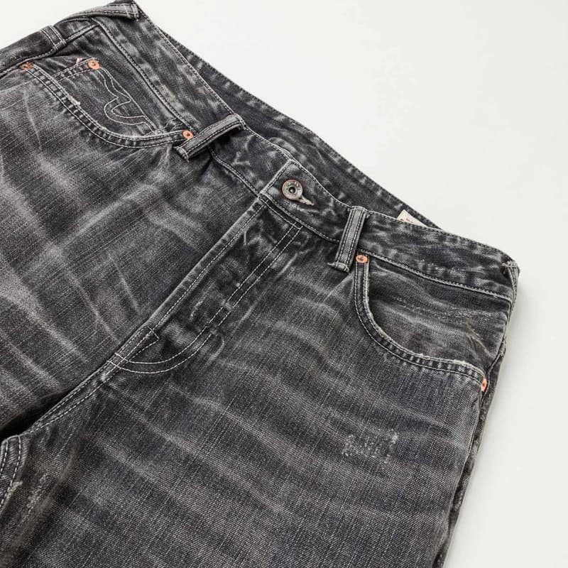 Штаны EVISU Denim Черные Мужские Джинсы - изображение 5