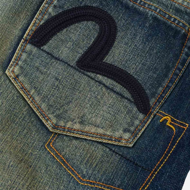 Штаны EVISU Джинсовый Синий Мужские Джинсы - изображение 6