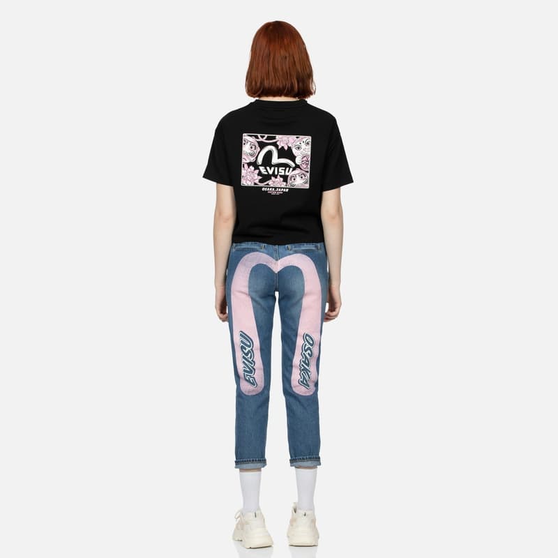 Джинсы EVISU Джинсовый Синий Женские Джинсы - изображение 5