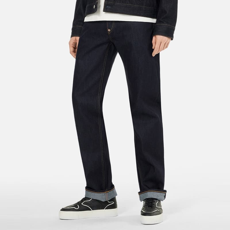Штаны EVISU Джинсовый Синий Мужские Джинсы - изображение 4