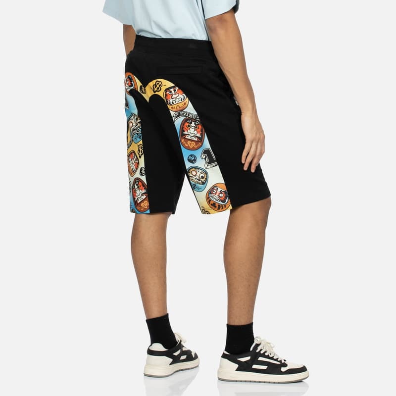 Шорты EVISU SS24 Black Shorts - изображение 3