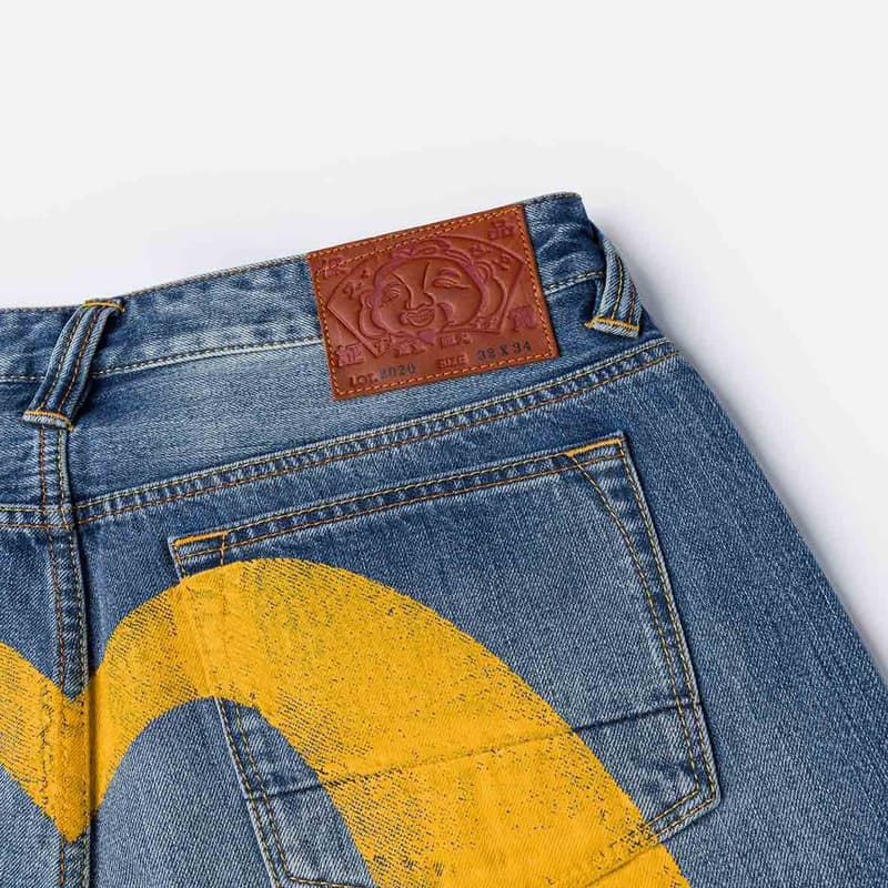 Штаны EVISU Джинсовый Синий Мужские Джинсы - изображение 5