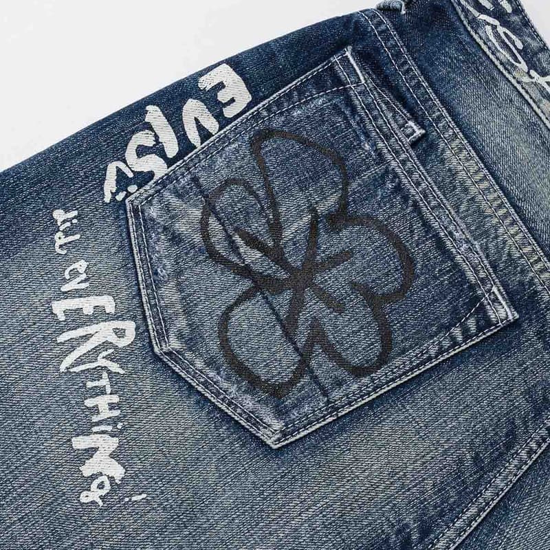 Штаны Evisu Джинсовый Синий Мужские Джинсы - изображение 6