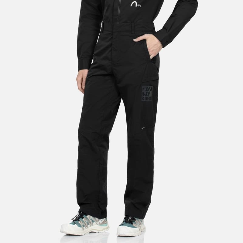 Штаны EVISU Мужские Карго Брюки Черные - изображение 3