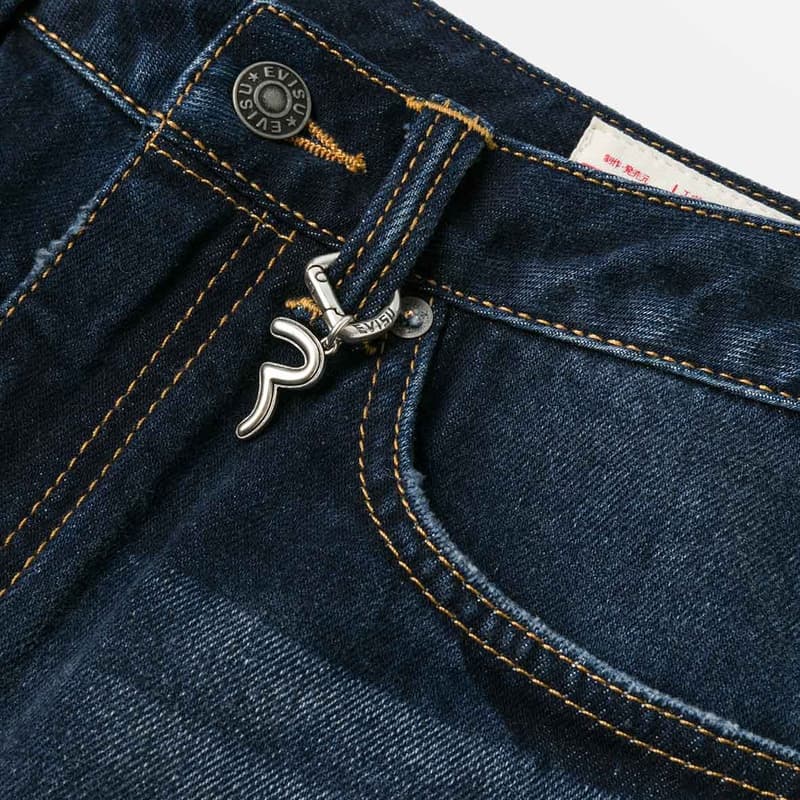 EVISU Джинсовые синие женские джинсовые шорты - изображение 5