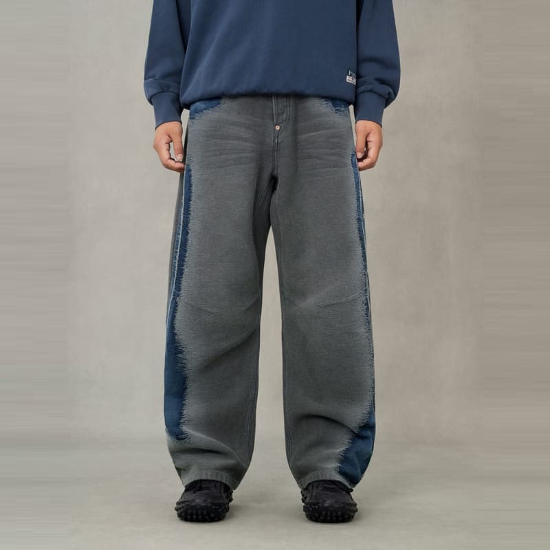 Штаны EVISU Джинсовый Синий Мужские Джинсы - изображение 4