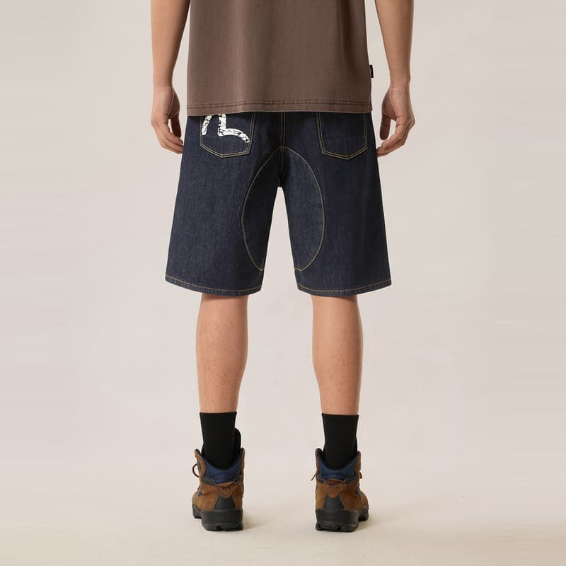 Джинсовые шорты Evisu Мужские Джинсовые Шорты - изображение 3