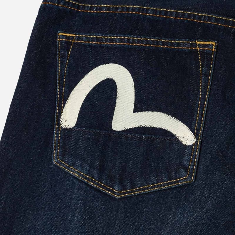Штаны EVISU Джинсовый Синий Мужские Джинсы - изображение 7