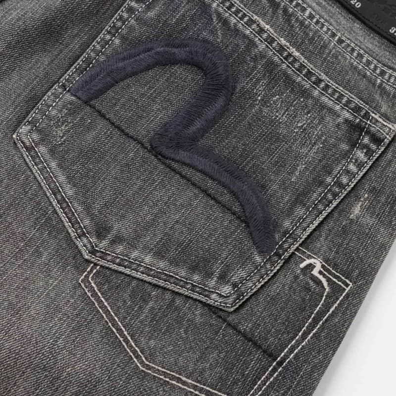 Штаны EVISU Denim Черные Мужские Джинсы - изображение 7
