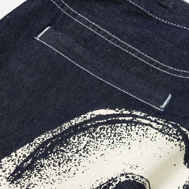 Штаны EVISU Джинсовый Синий Мужские Джинсы - изображение 5