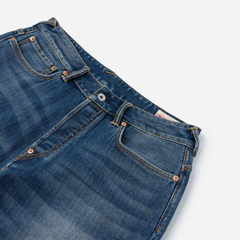 Штаны EVISU Джинсовый Синий Мужские Джинсы - изображение 5