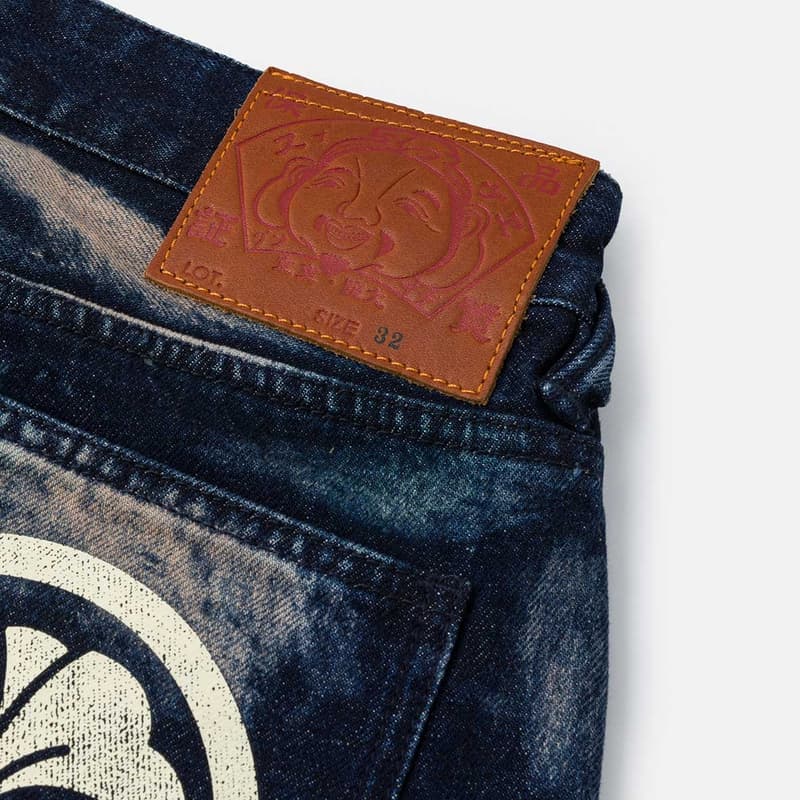Штаны EVISU Джинсовый Синий Мужские Джинсы - изображение 6
