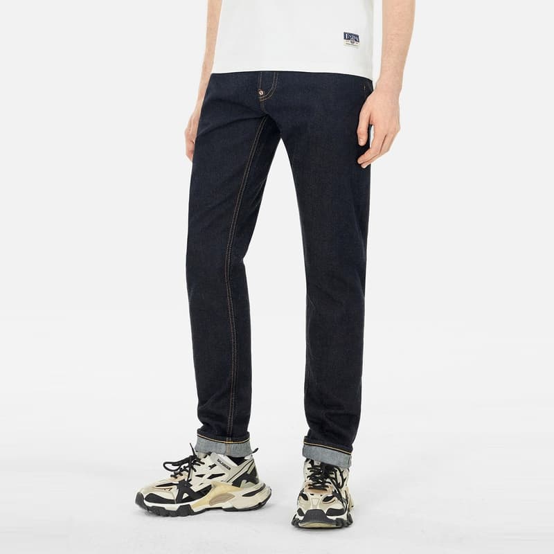 Штаны EVISU Джинсовый Синий Мужские Джинсы - изображение 4