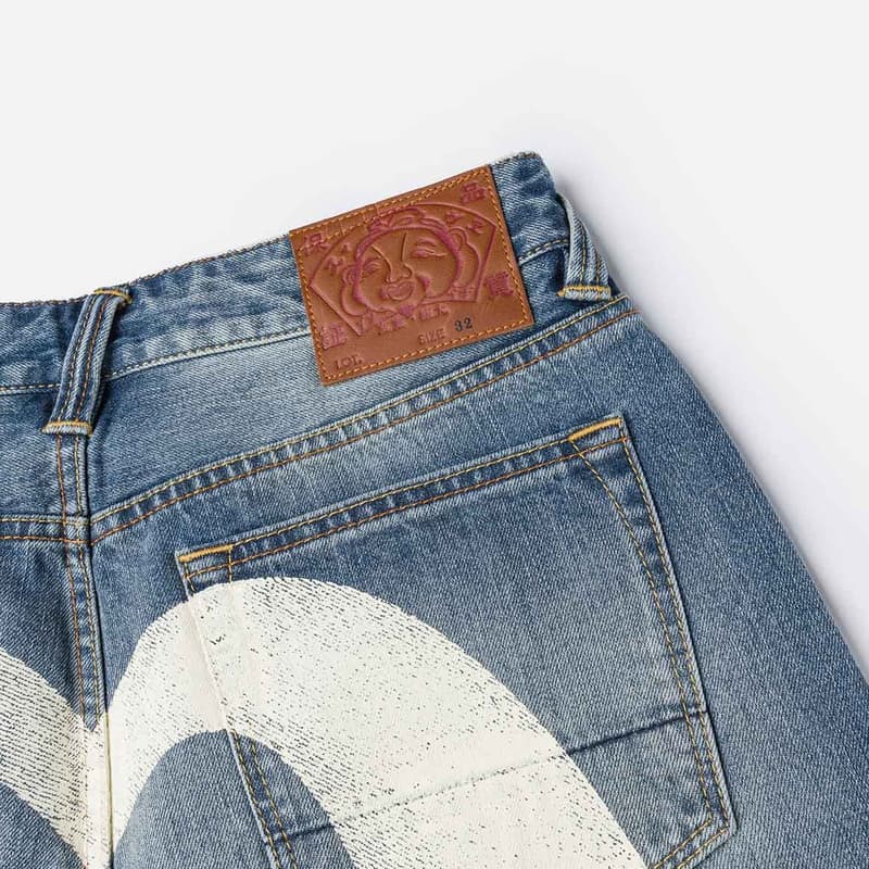 Штаны EVISU Джинсовый Синий Мужские Джинсы - изображение 6