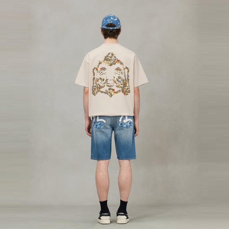 Джинсовые шорты EVISU 2025 Летние Джинсовые Шорты Мужские - изображение 5