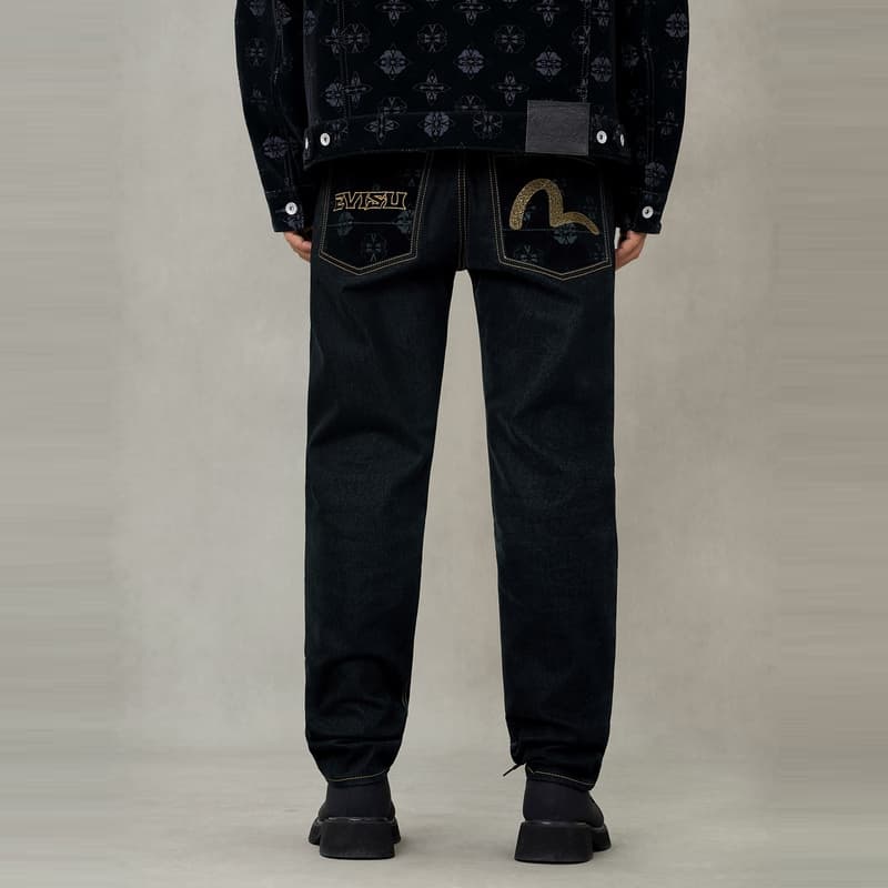 Штаны EVISU Джинсовый Синий Мужские Джинсы - изображение 3