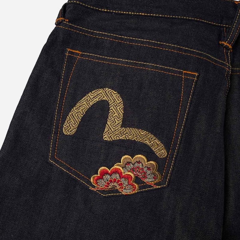 Штаны EVISU Джинсовый Синий Мужские Джинсы - изображение 7