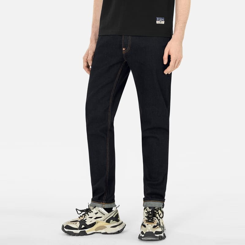 Штаны EVISU Джинсовый Синий Мужские Джинсы - изображение 4