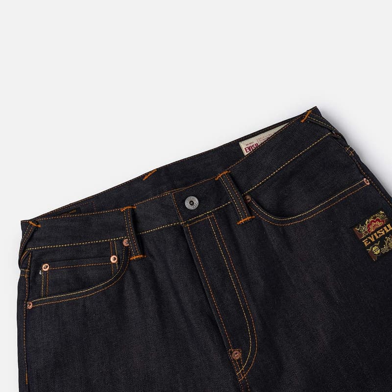 Штаны EVISU Джинсовый Синий Мужские Джинсы - изображение 5
