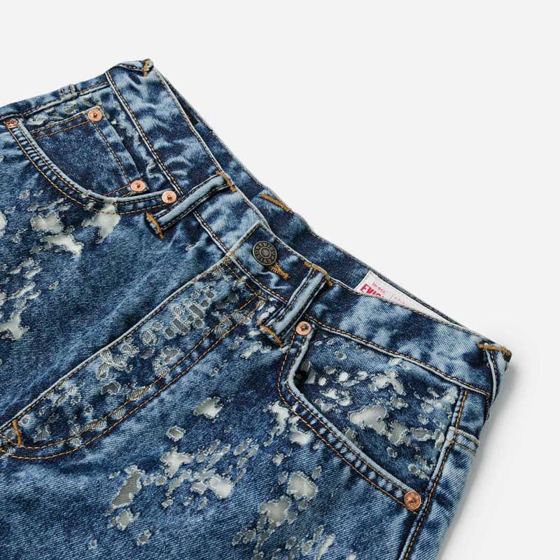 Джинсы EVISU Джинсовый Синий Женские Джинсы - изображение 5