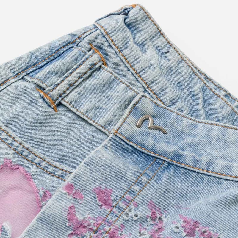EVISU Джинсовые синие женские джинсовые шорты - изображение 6