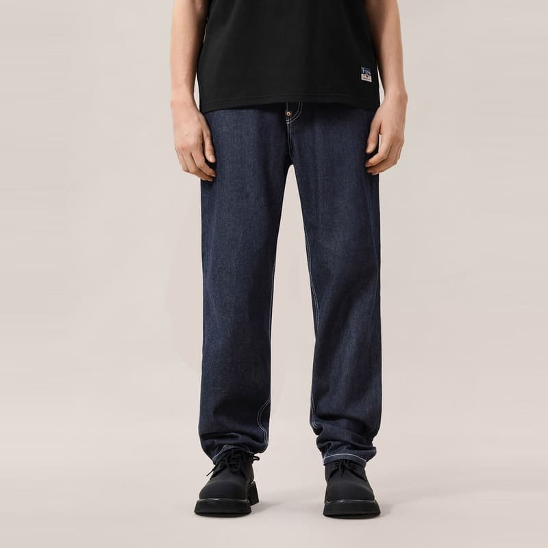 Штаны EVISU Джинсовый Синий Мужские Джинсы - изображение 4