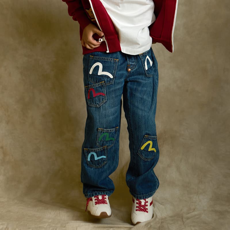 EVISU Джинсовый синий Kids Джинсы - изображение 4