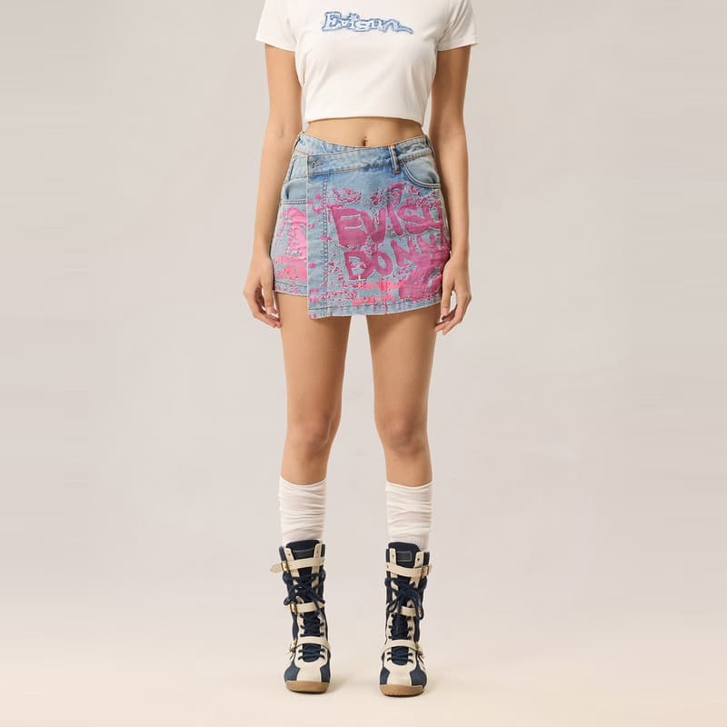 EVISU Джинсовые синие женские джинсовые шорты - изображение 3