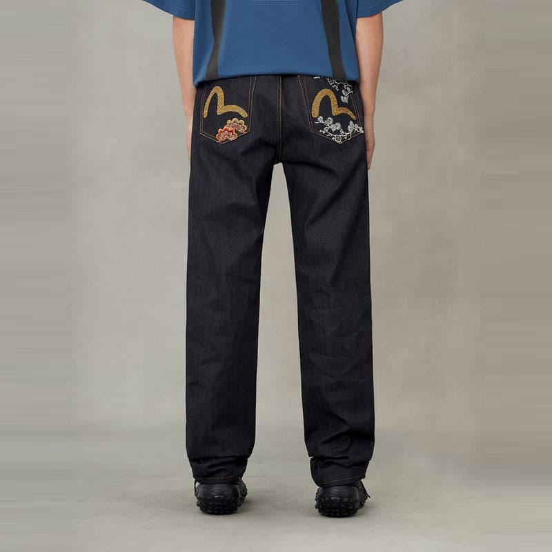 Штаны EVISU Джинсовый Синий Мужские Джинсы - изображение 3