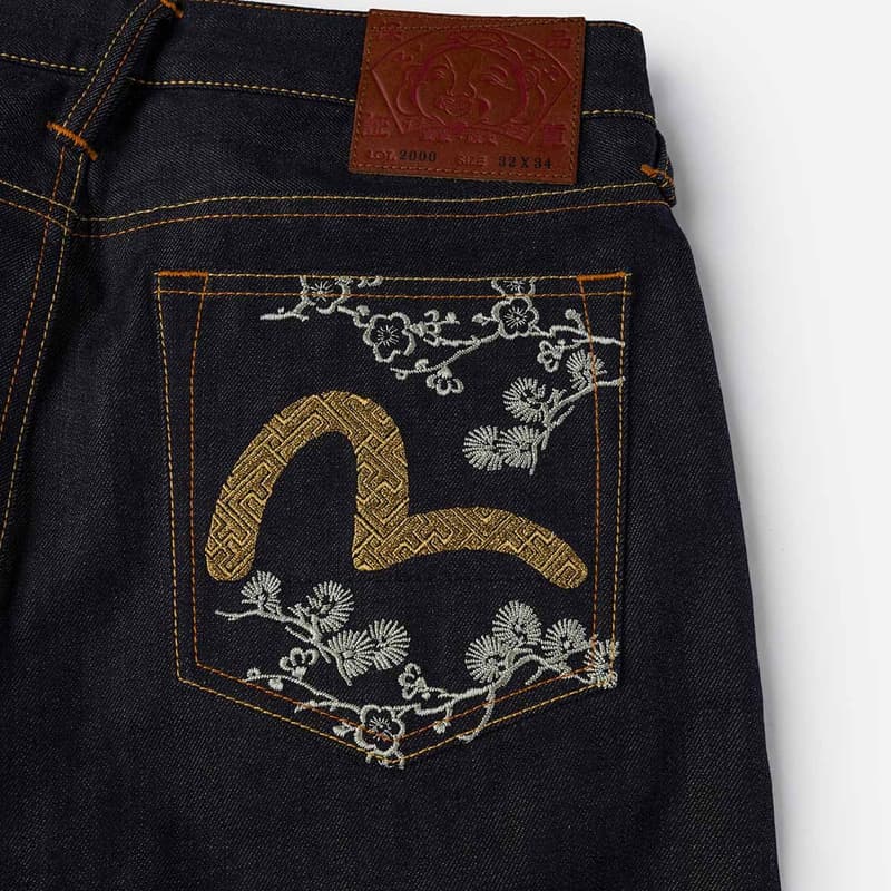 Штаны EVISU Джинсовый Синий Мужские Джинсы - изображение 6