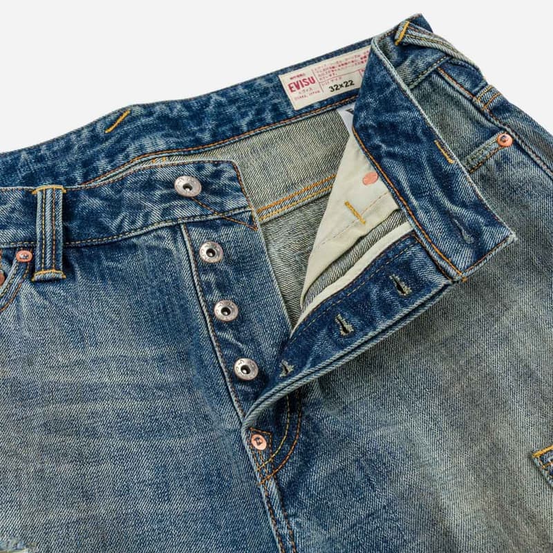 Штаны Evisu Джинсовый синий Мужской Джинсы - изображение 7