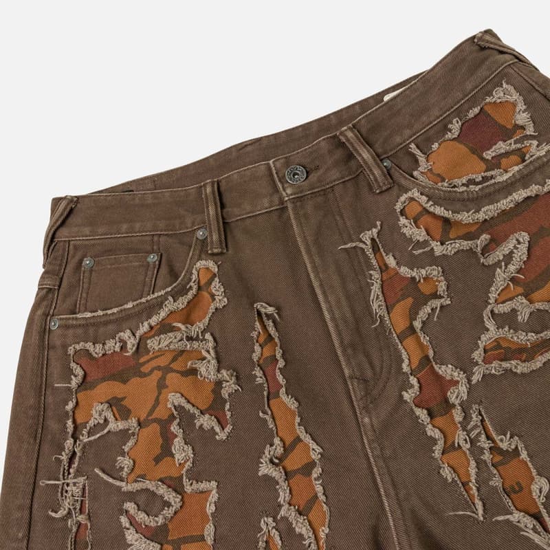Джинсовые шорты EVISU Кофе Мужские Джинсовые Шорты - изображение 5