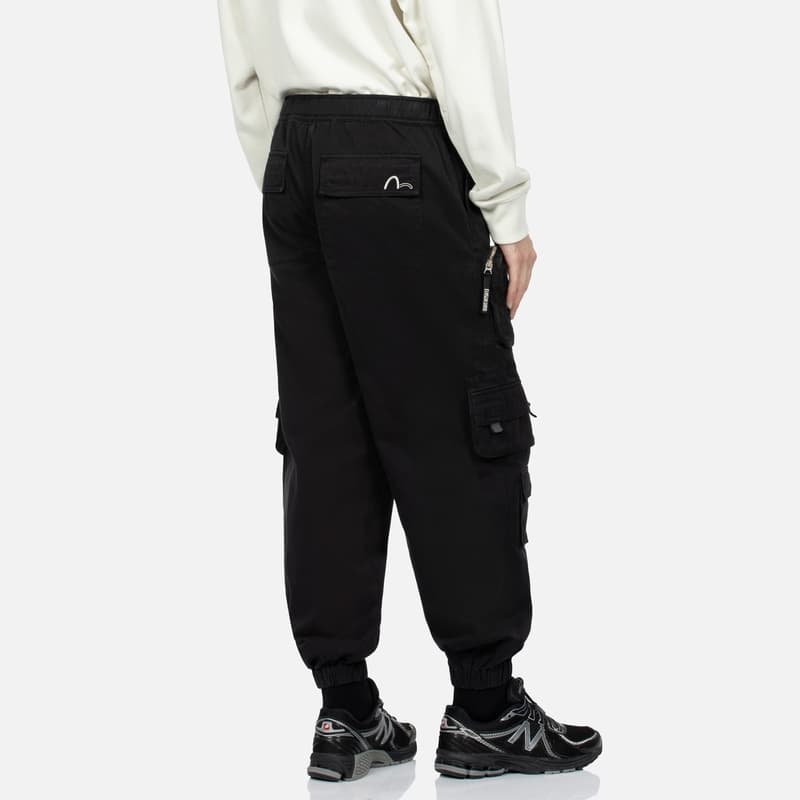 Штаны EVISU Черные Мужские Карго Брюки - изображение 4