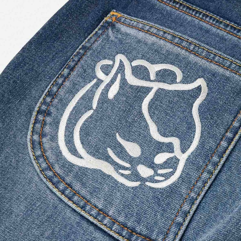 Джинсы EVISU Джинсовый Синий Женские Джинсы - изображение 6