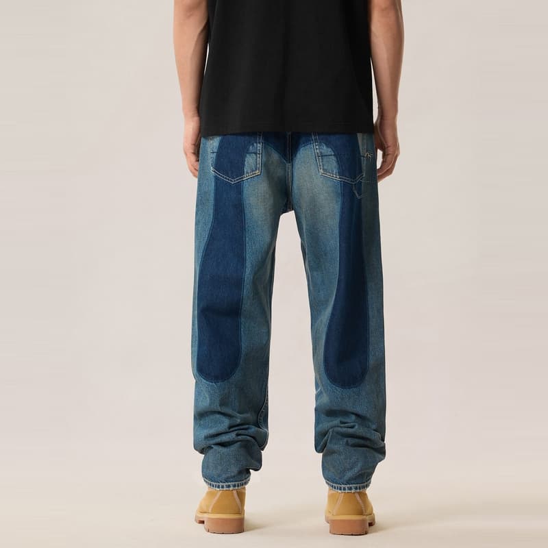 Штаны EVISU Джинсовый Синий Мужские Джинсы - изображение 3