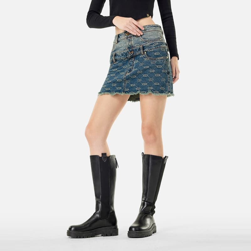 EVISU Джинсовые короткие юбки для женщин - изображение 3