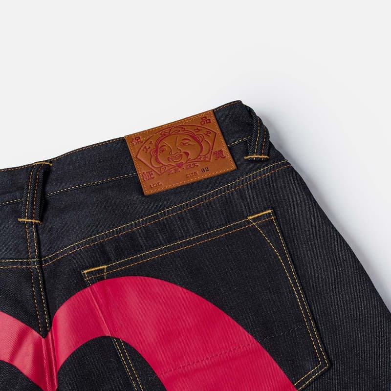 Штаны EVISU Джинсовый Синий Мужские Джинсы - изображение 5
