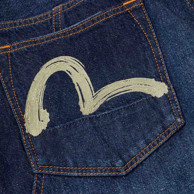 Джинсовые шорты EVISU Джинсовые синие мужские джинсовые шорты - изображение 5