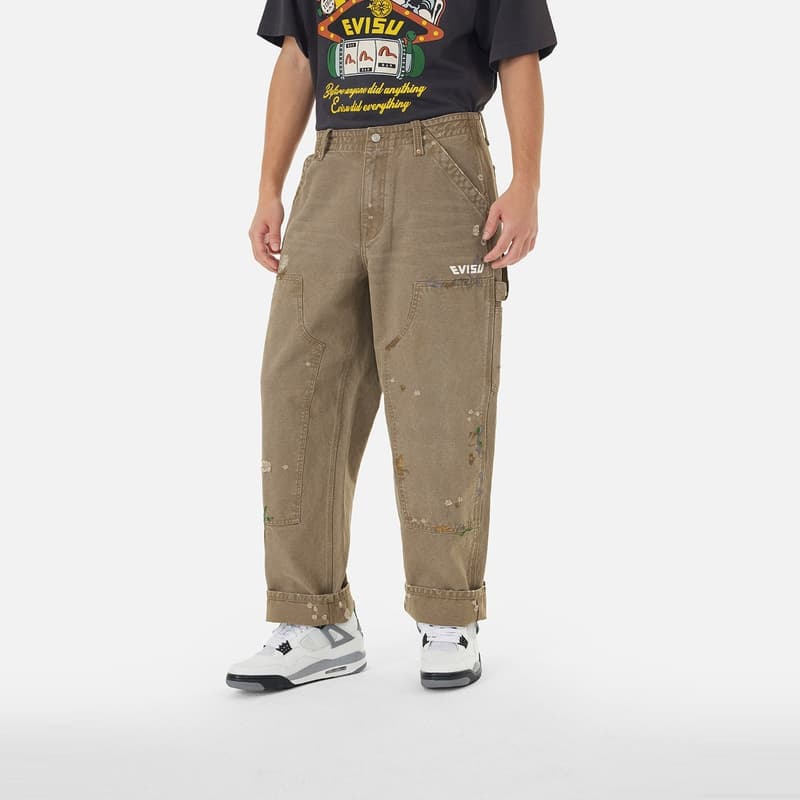 Штаны EVISU 2024 Осенне-зимние джинсы мужские - изображение 3