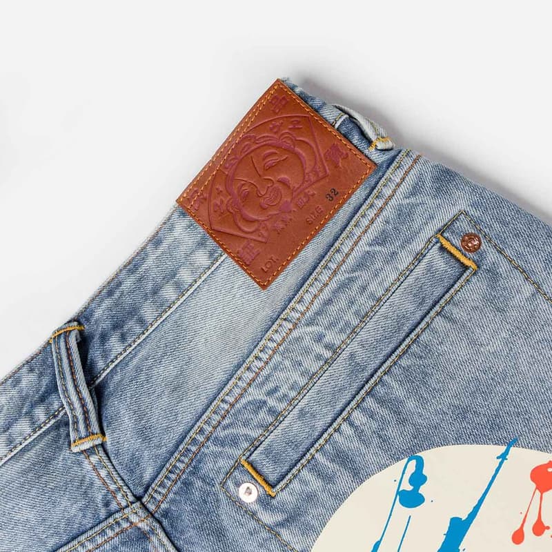 Джинсовые шорты Evisu Джинсовые синие мужские джинсовые шорты - изображение 5