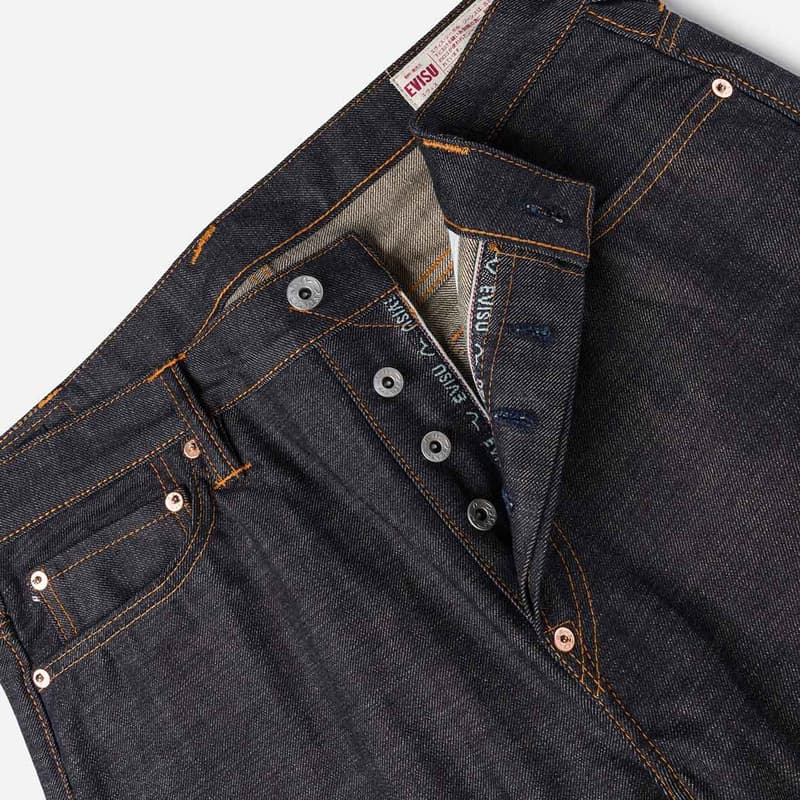 Штаны EVISU Джинсовый Синий Мужские Джинсы - изображение 7