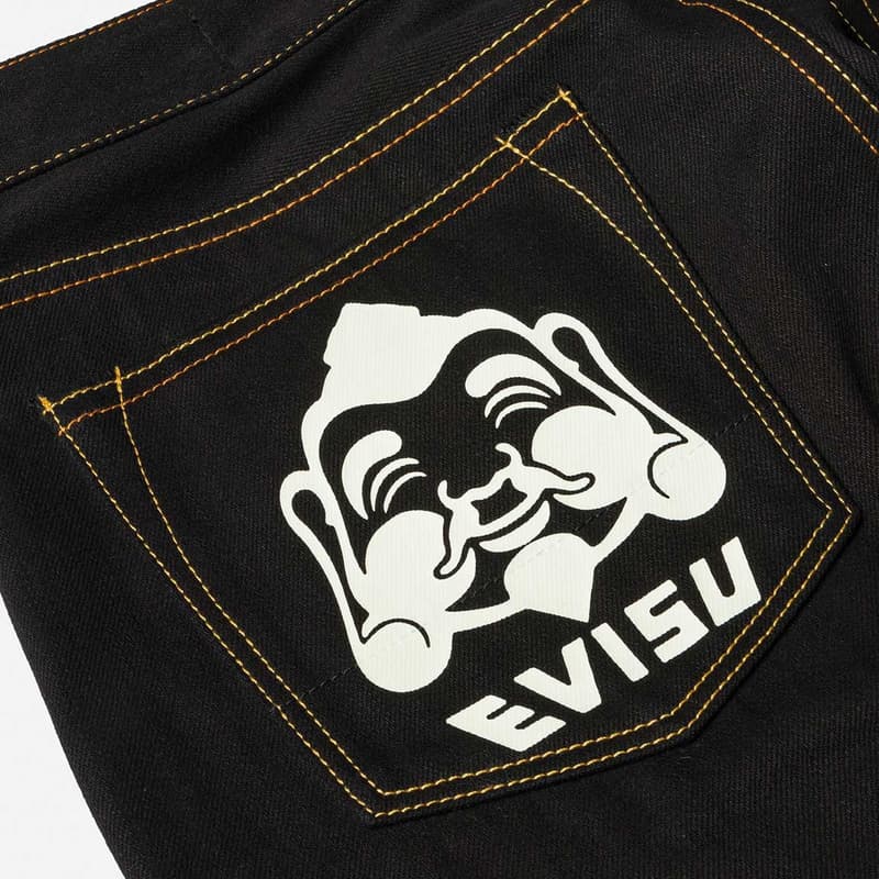 Штаны EVISU Denim Черные Мужские Джинсы - изображение 6