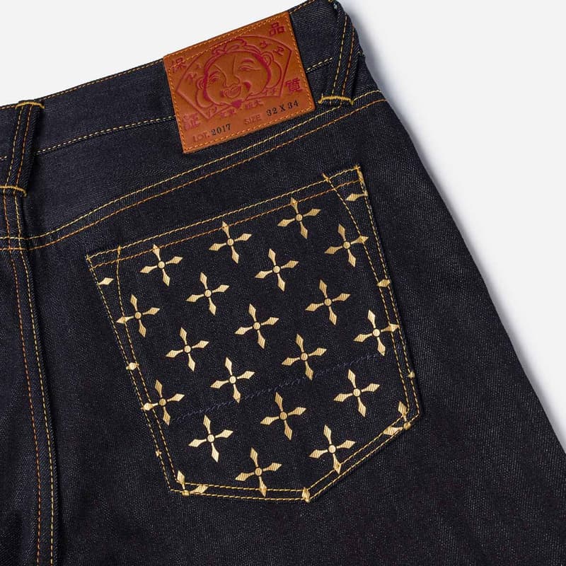 Штаны EVISU Джинсовый Синий Мужские Джинсы - изображение 6