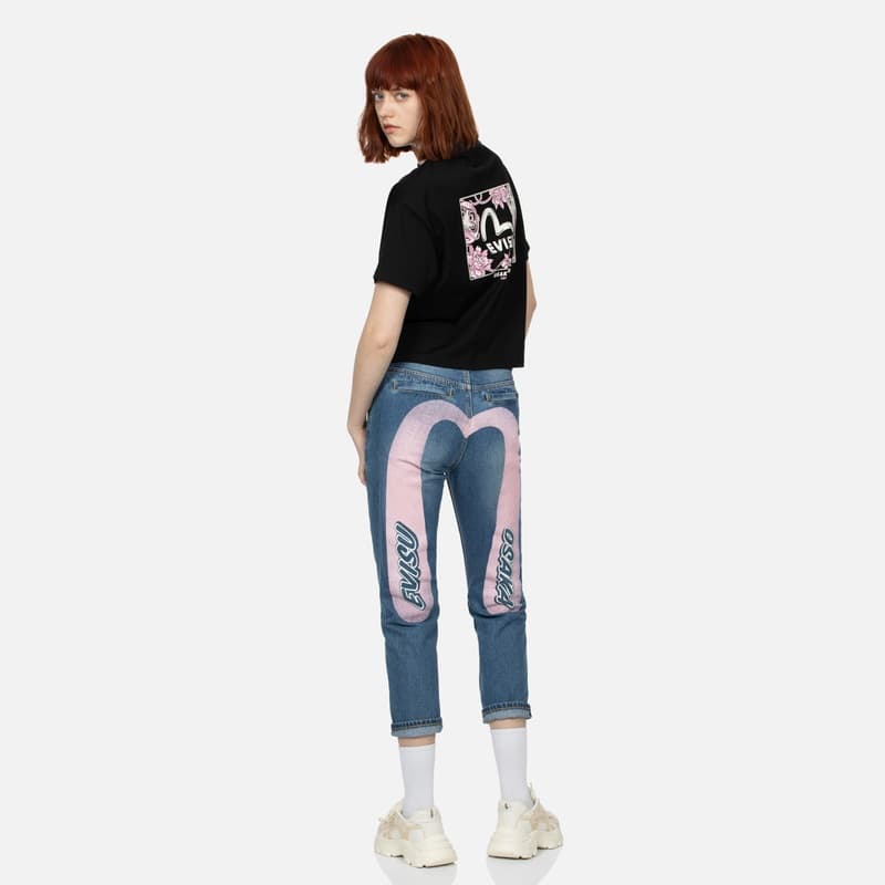 Джинсы EVISU Джинсовый Синий Женские Джинсы - изображение 6