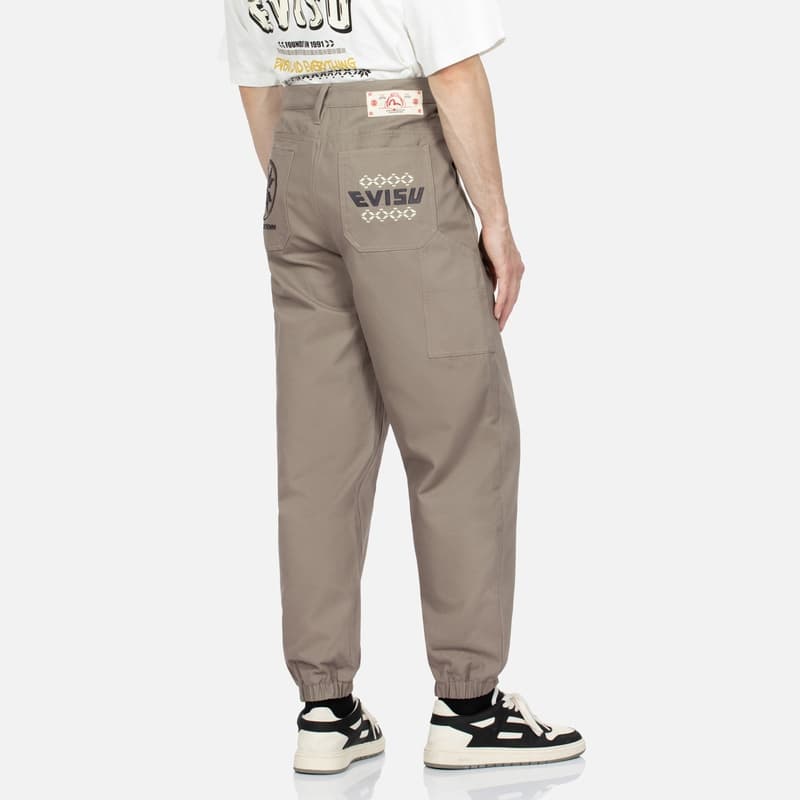 Штаны EVISU Мужские Повседневные Брюки - изображение 3