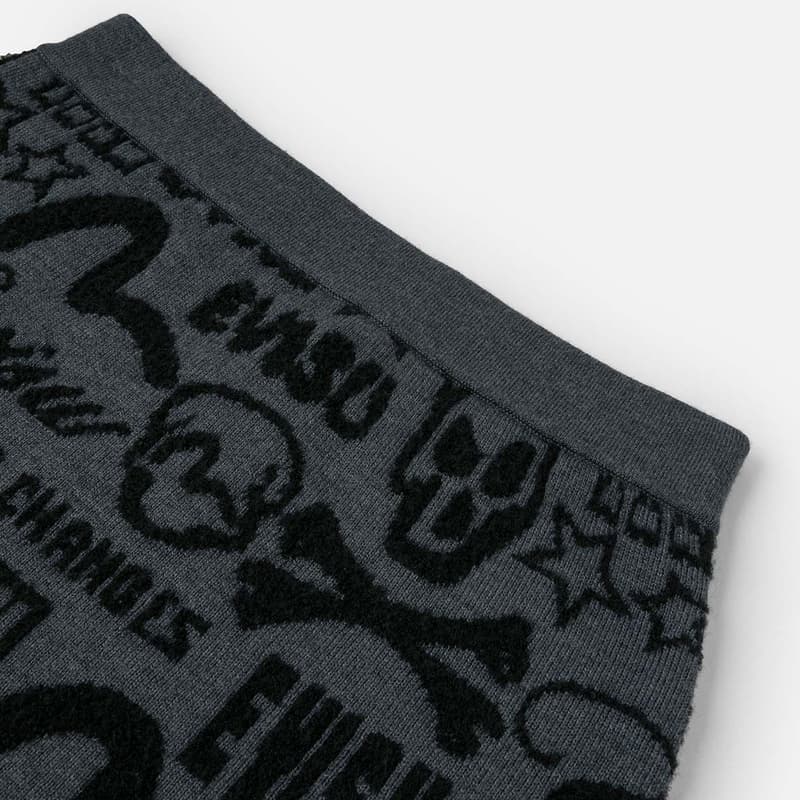 EVISU Темно-серый Женский Вязаный Длинный Юбка - изображение 5